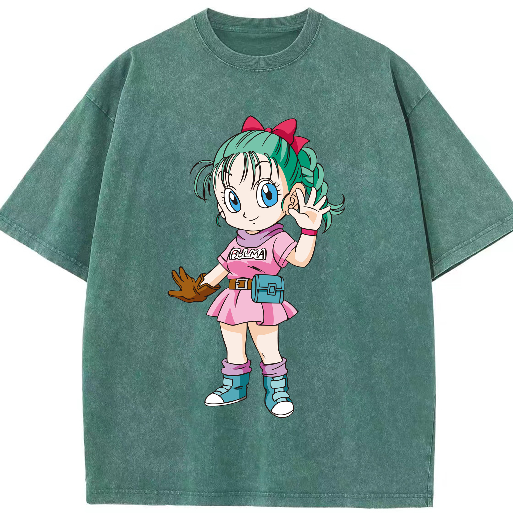 （画像用） ドラゴンボール ブルマ DRAGON BALL Bulma 綿100% ヴィンテージ風 半袖Tシャツ（フロントプリント）